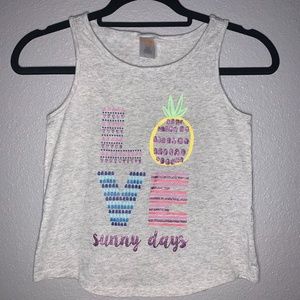 Gymboree Girls Grey LOVE Tank- M